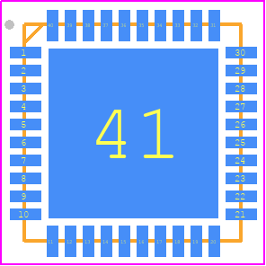 DP83848LFQSQ - Texas Instruments PCB footprint - Quad Flat No-Lead - Quad Flat No-Lead - RMM0040A_021