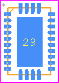 PSN65DPHY440SSRHRR - Texas Instruments PCB footprint - Quad Flat No-Lead - Quad Flat No-Lead - RHR0028A
