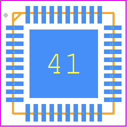 AG6200 - Chrontel PCB footprint - Quad Flat No-Lead - Quad Flat No-Lead - 40 Pin QFN Package