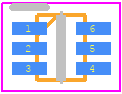 2N7002V-TP - MCC PCB footprint - SOT23 (6-Pin) - SOT23 (6-Pin) - 2N7002V-TP