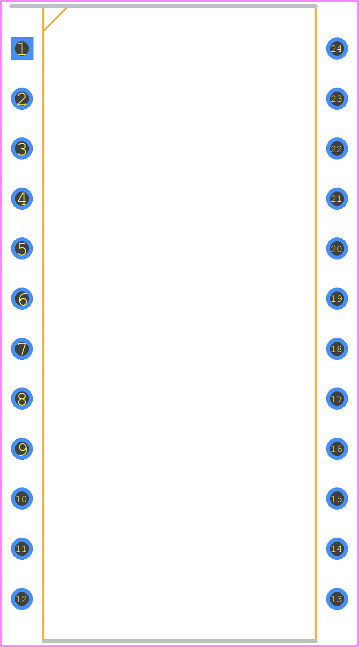 74LS154N - Signetics PCB footprint - Dual-In-Line Packages - Dual-In-Line Packages - 74LS154N