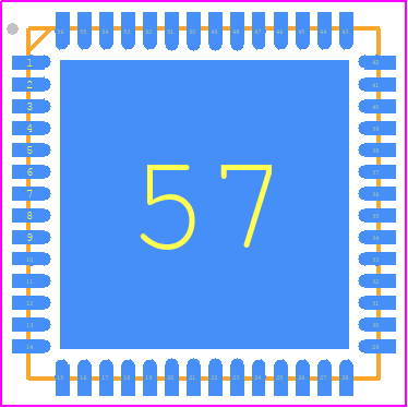 JN5139/Z01,531 - Jennic PCB footprint - Quad Flat No-Lead - Quad Flat No-Lead - 56pin QFN Package