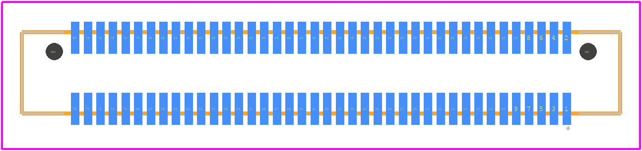 LSS-140-03-F-DV-A - SAMTEC PCB footprint - Other - Other - LSS-140-03-F-DV-A-2