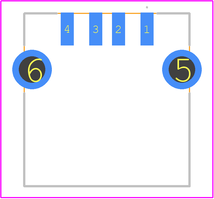 UBA-R4R-S14-4S - JST (JAPAN SOLDERLESS TERMINALS) PCB footprint - Other - Other - UBA-R4R-S14-4S-4