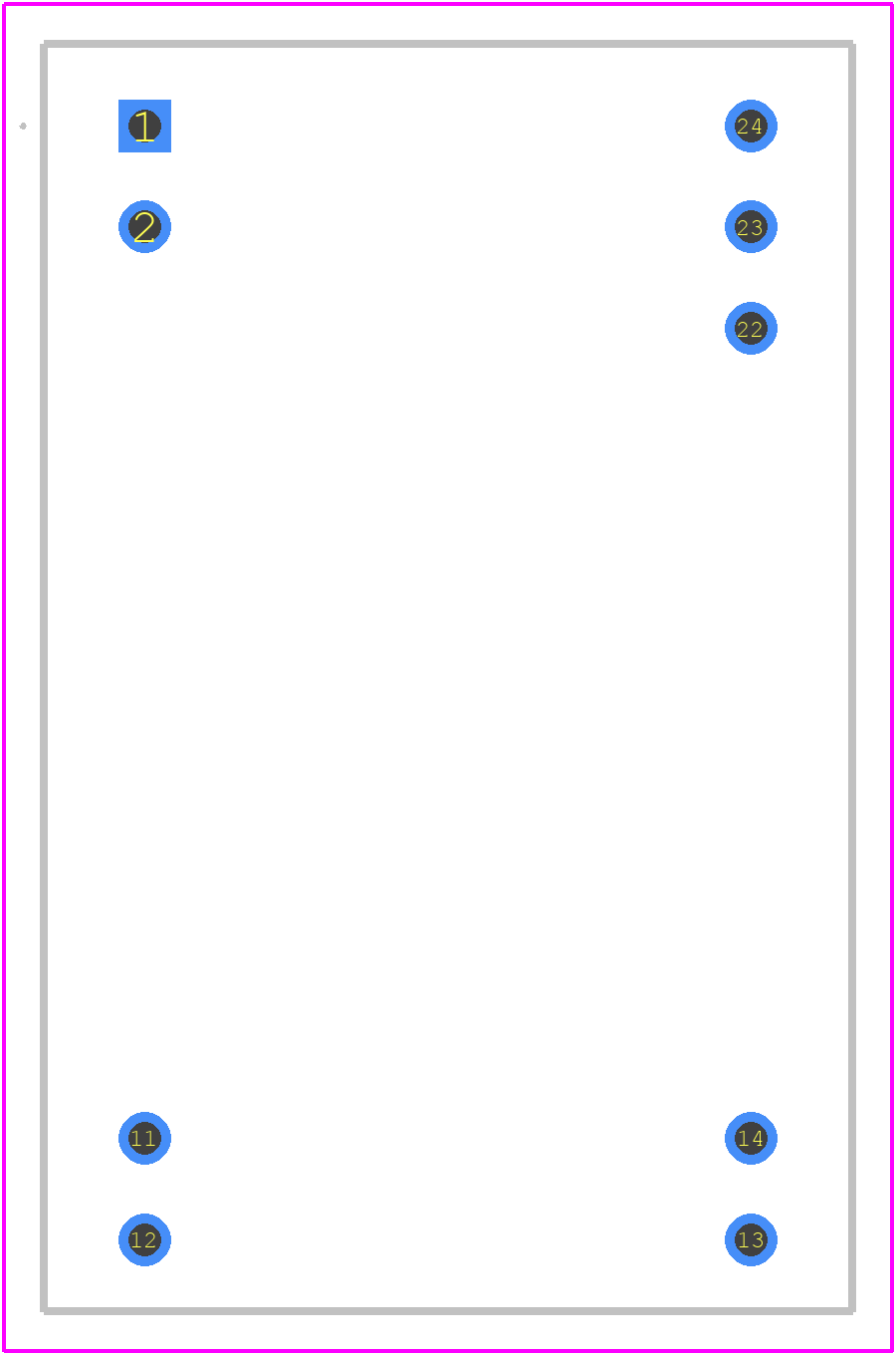 LDD-600H - Mean Well PCB footprint - Other - Other - 24-DIP 
