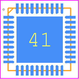 PIC18F46Q43-I/MP - Microchip PCB footprint - Quad Flat No-Lead - Quad Flat No-Lead - PIC18F46Q43-I/MP