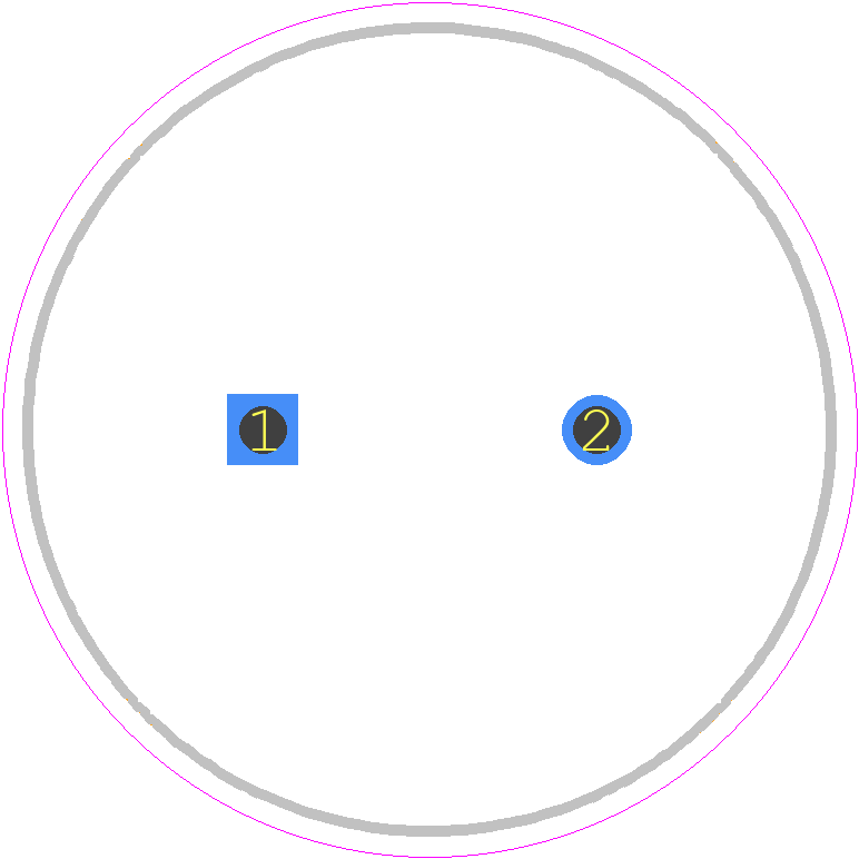 ECA2AM102E - Panasonic PCB footprint - Capacitor, Polarized Radial Diameter - Capacitor, Polarized Radial Diameter - 18*35.5