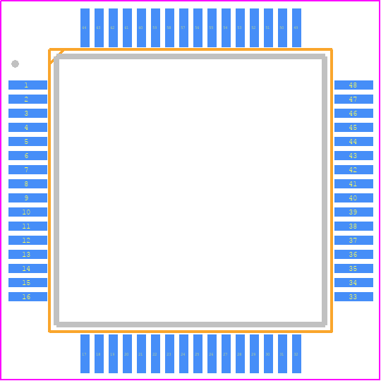 STE101P - ALTIUM PCB footprint - Quad Flat Packages - Quad Flat Packages - TQFP64 (10 x 10 x 1.4mm)