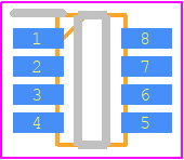MIC862YM8 - Microchip PCB footprint - SOT23 (8-Pin) - SOT23 (8-Pin) - 8-Lead SOT-23