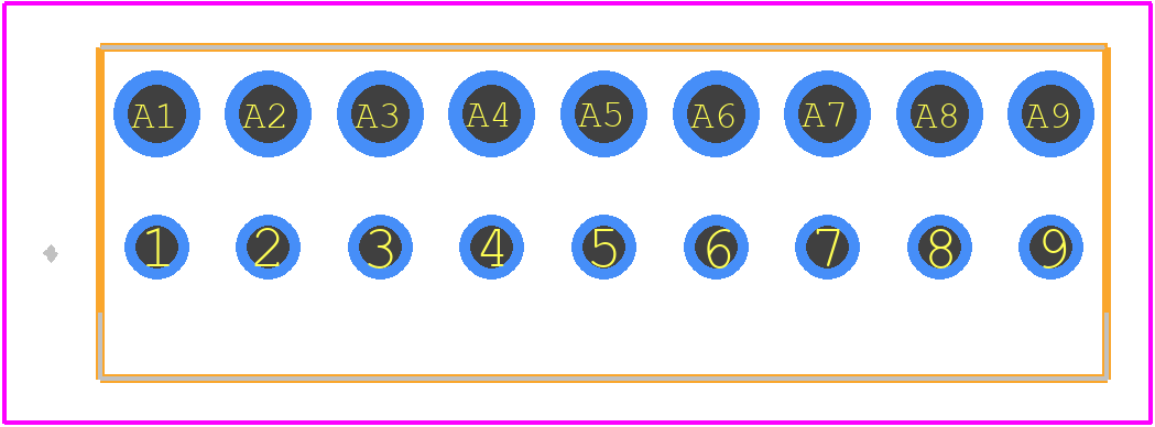 MDF7-9S-2.54DSA(55) - Hirose PCB footprint - Other - Other - MDF7-9S-2.54DSA(55)-3