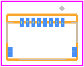 2328702-8 - TE Connectivity PCB footprint - Other - Other - 2328702-8-1