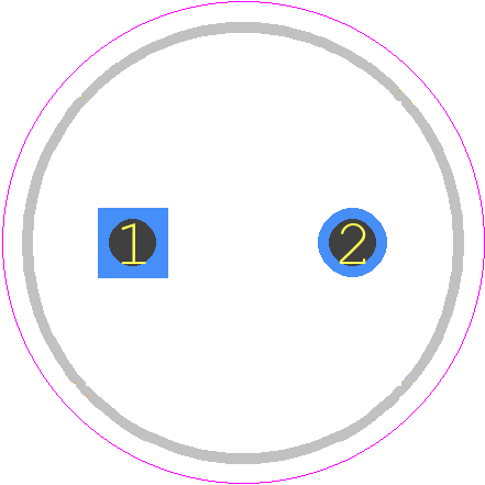 EEUFC1H471LC - Panasonic PCB footprint - Capacitor, Polarized Radial Diameter - Capacitor, Polarized Radial Diameter - 10*30