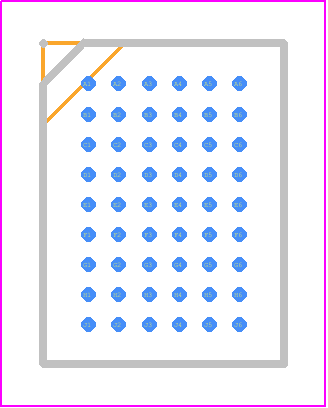 W958D6DBCX7I - Winbond PCB footprint - BGA - BGA - 54 ball vfbga