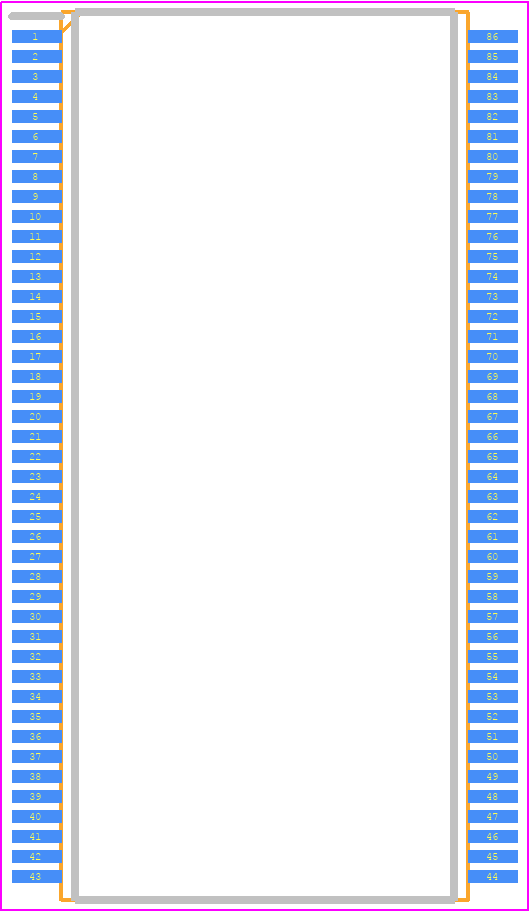 AS4C16M32SC-7TIN - Alliance Memory PCB footprint - Small Outline Packages - Small Outline Packages - AS4C16M32SC-7TIN