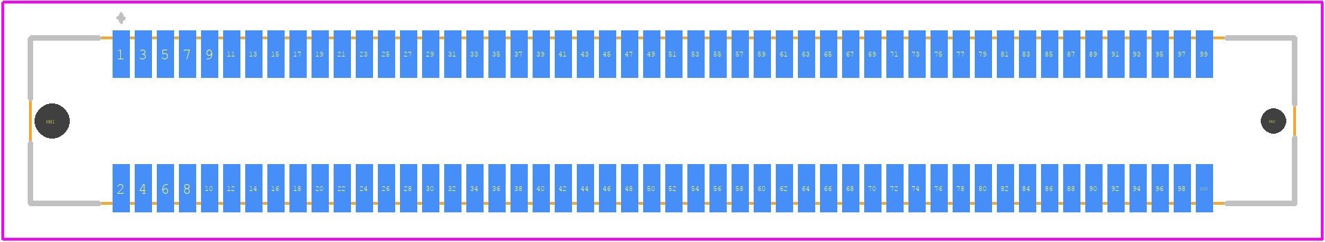 M58-2801042R - Harwin PCB footprint - Other - Other - M58-2801042R