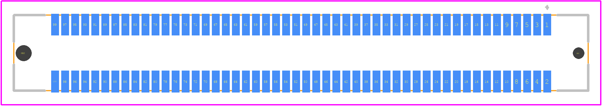 M58-3801042R - Harwin PCB footprint - Other - Other - M58-3801042R-1