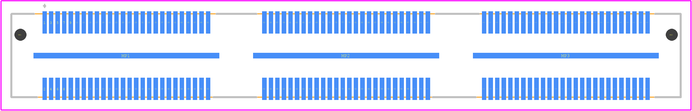 ASP-129646-03 - SAMTEC PCB footprint - Other - Other - ASP-129646-03-3