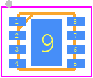NJU7181KU1 - Nisshinbo PCB footprint - Small Outline No-lead - Small Outline No-lead - DFN8-U14