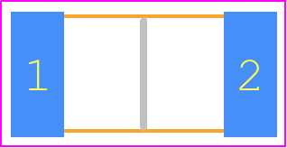 PE2512FKE7W0R008L - KEMET PCB footprint - Resistor Chip - Resistor Chip - PE2512FK