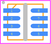 MP9943GQ-Z - Monolithic Power Systems (MPS) PCB footprint - Small Outline No-lead - Small Outline No-lead - QFN-8