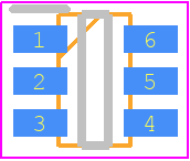 DIO6913TST6 - DIOO Microcircuits PCB footprint - SOT23 (6-Pin) - SOT23 (6-Pin) - TSOT23-6-