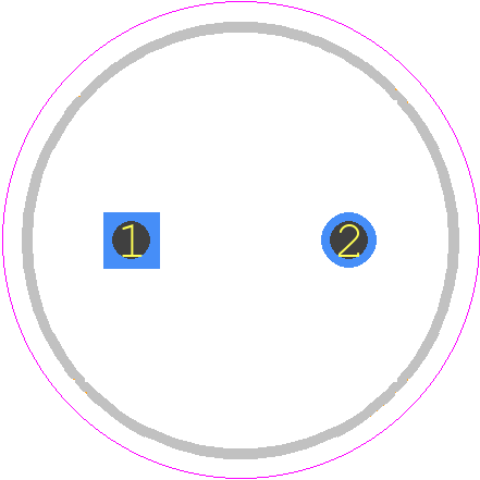 EEU-ED2C250U - Panasonic PCB footprint - Capacitor, Polarized Radial Diameter - Capacitor, Polarized Radial Diameter - 10*16