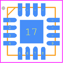 ADL5571ACPZ-R7 - Analog Devices PCB footprint - Quad Flat No-Lead - Quad Flat No-Lead - 16-Lead Lead Frame Chip Scale Package [LFCSP_VQ]