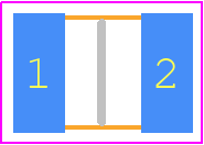 KTR25JZPJ365 - ROHM Semiconductor PCB footprint - Resistor Chip - Resistor Chip - KTR25