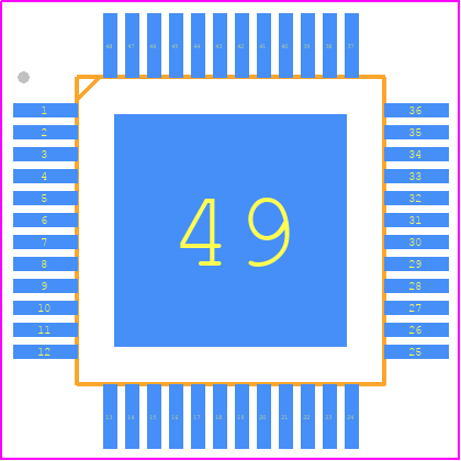 PI6CXG06F62AFBEIE - Diodes Incorporated PCB footprint - Quad Flat Packages - Quad Flat Packages - 48-LQFP (FBE)*