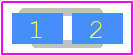 599-0010-007F - Dialight PCB footprint - LED Moulded - LED Moulded - 599-0010-007F-1