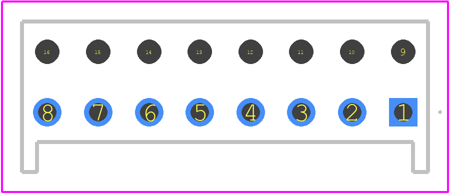 MDF7-8S-2.54DSA(56) - Hirose PCB footprint - Other - Other - MDF7-8S-2.54DSA(56)-3