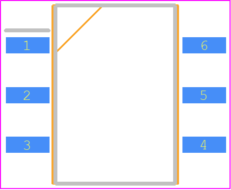 CS474 - Coto Technology PCB footprint - Small Outline Packages - Small Outline Packages - 6-SMD(Height=3.9mm)