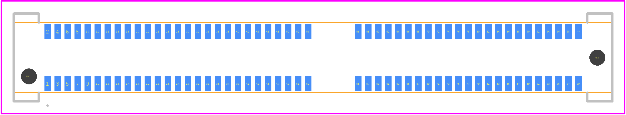 HSEC8-150-03-S-DV-A - SAMTEC PCB footprint - Other - Other - HSEC8-150-03-S-DV-A-1