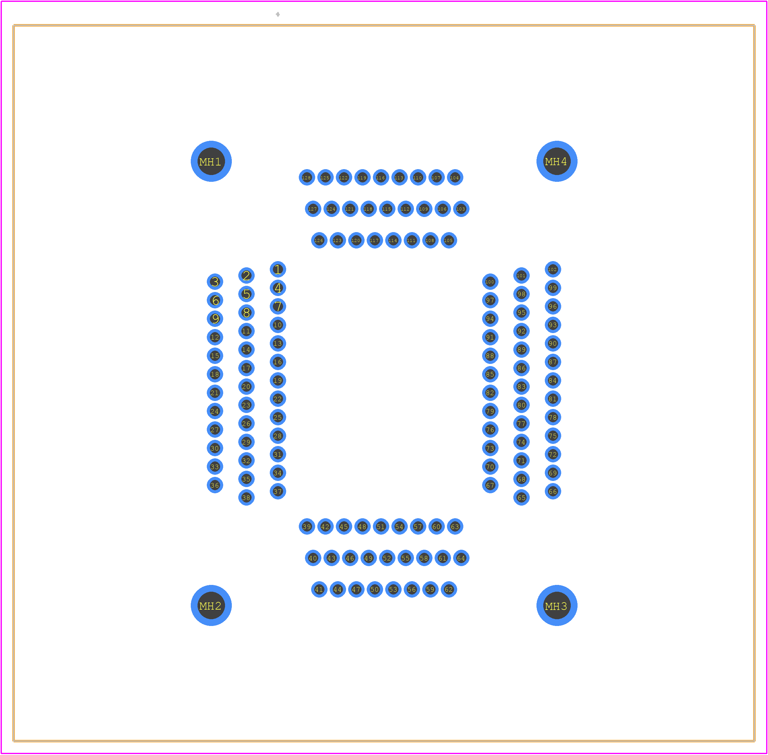 IC51-1284-1433-10 - Yamaichi PCB footprint - Other - Other - IC51-1284-1433-10-3