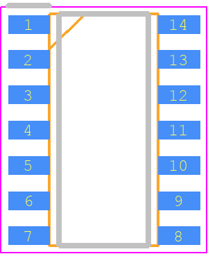 NOMCA14031002AT5 - Vishay PCB footprint - Small Outline Packages - Small Outline Packages - NOMCA 14 soic