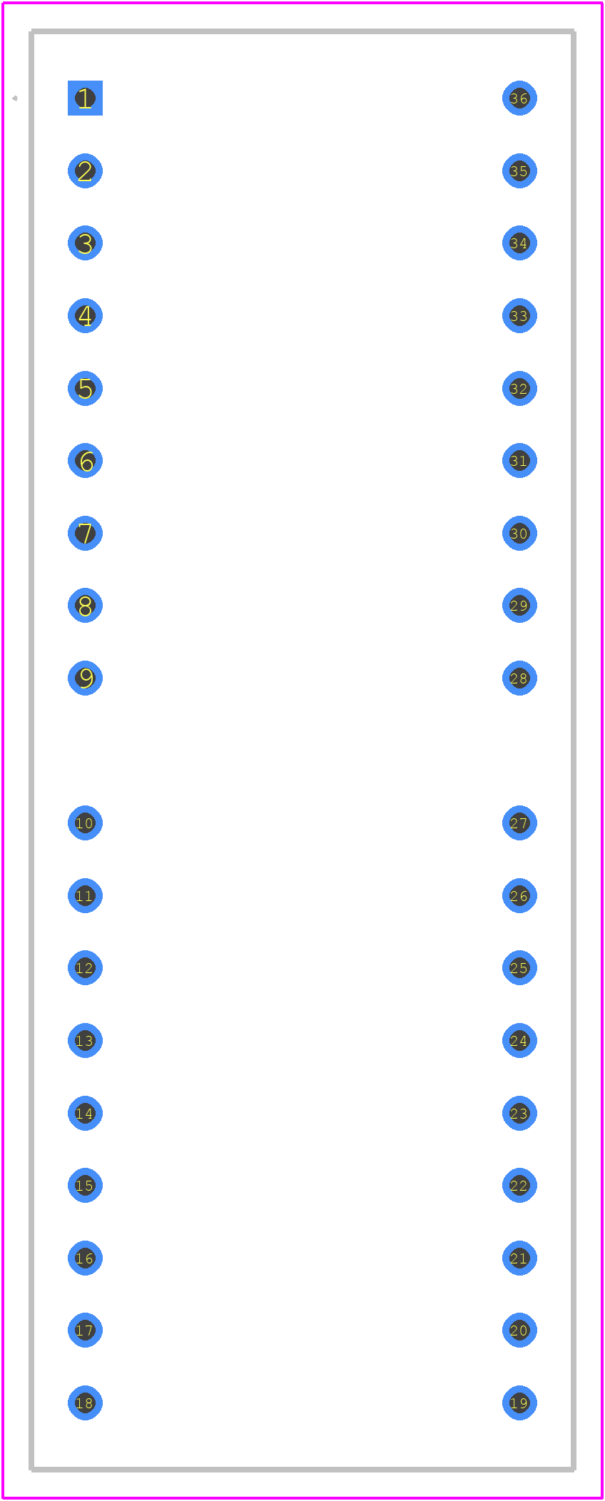 LTC-5851Y - Lite-On PCB footprint - Other - Other - 36-DIP