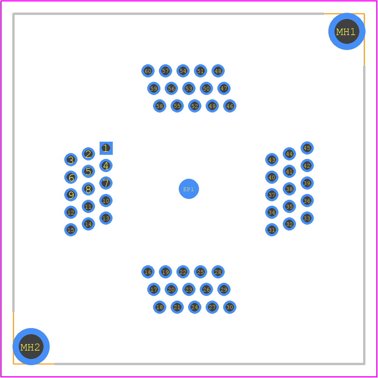 260-5204-01 - 3M PCB footprint - Other - Other - 260-5204-01