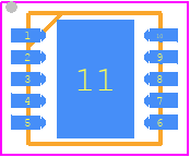 AS1747 - ams OSRAM PCB footprint - Small Outline No-lead - Small Outline No-lead - 10-pin TDFN 3x3