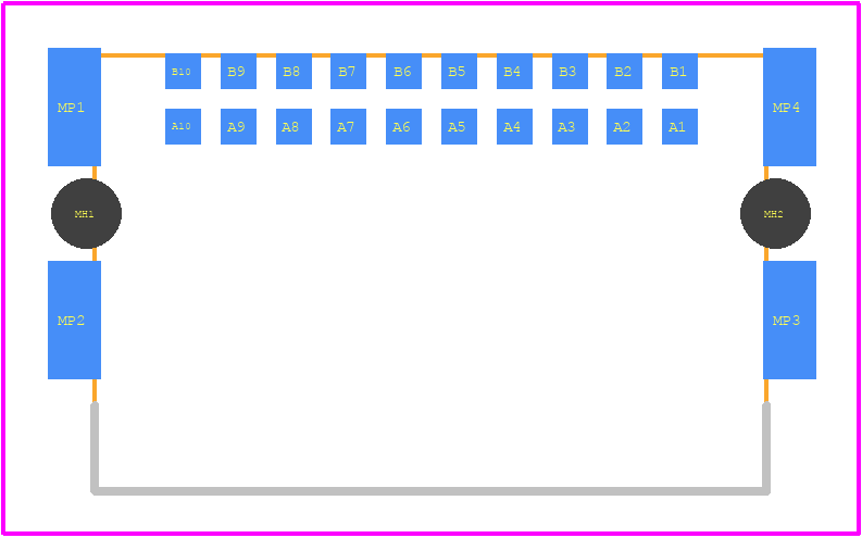 354095 - TE Connectivity PCB footprint - Other - Other - 354095-1_
