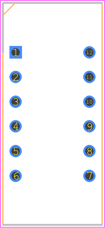 CDTA28R2WF - ChromeLED PCB footprint - Dual-In-Line Sockets - Dual-In-Line Sockets - 12DIP