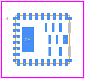 TPS542A52RJMR - Texas Instruments PCB footprint - Other - Other - RJM Package 33-Pin VQFN