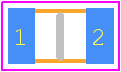 T0805F105ZCT - Multicomp Pro PCB footprint - Capacitor Chip Non-polarised - Capacitor Chip Non-polarised - 0805_2021