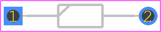 MX1N8176US - Microchip PCB footprint - Diodes, Axial Diameter Horizontal Mounting - Diodes, Axial Diameter Horizontal Mounting - MX1N8176US
