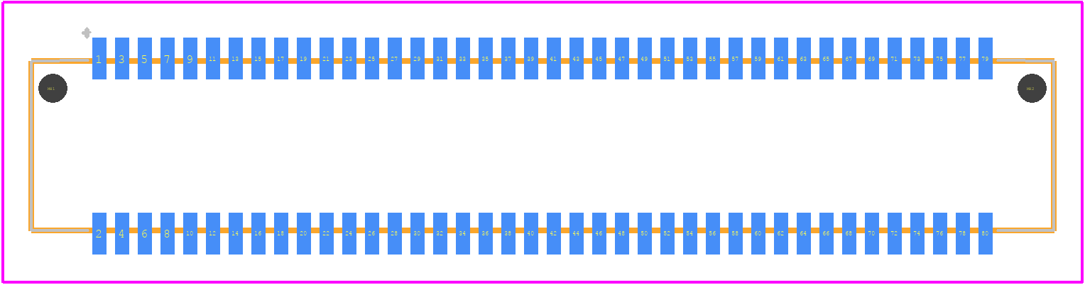 BTE-040-02-F-D-A - SAMTEC PCB footprint - Other - Other - BTE-040-02-F-D-A-2