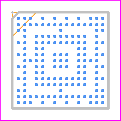 10M04SCM153C8G - Intel PCB footprint - BGA - BGA - 153-Pin Micro FineLine Ball-Grid Array (MBGA) – Wire Bond - A:1.00