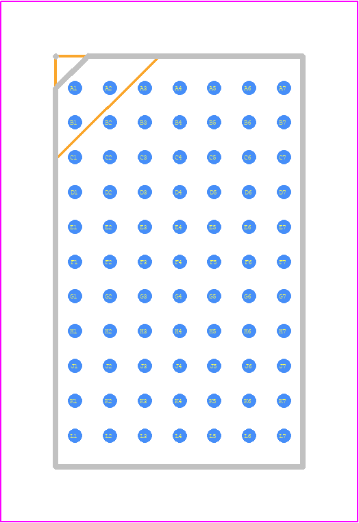 LTM8049IY - Analog Devices PCB footprint - BGA - BGA - BGA Package 77-Lead (15.00mm x 9.00mm x 2.42mm)