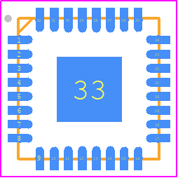 SI53301-B-GMR - Skyworks PCB footprint - Quad Flat No-Lead - Quad Flat No-Lead - SI53301-B-GMR/