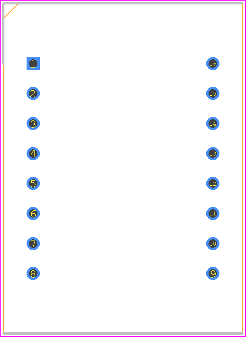 SC08-11GWA - Kingbright PCB footprint - Dual-In-Line Sockets - Dual-In-Line Sockets - SC08-11GWA