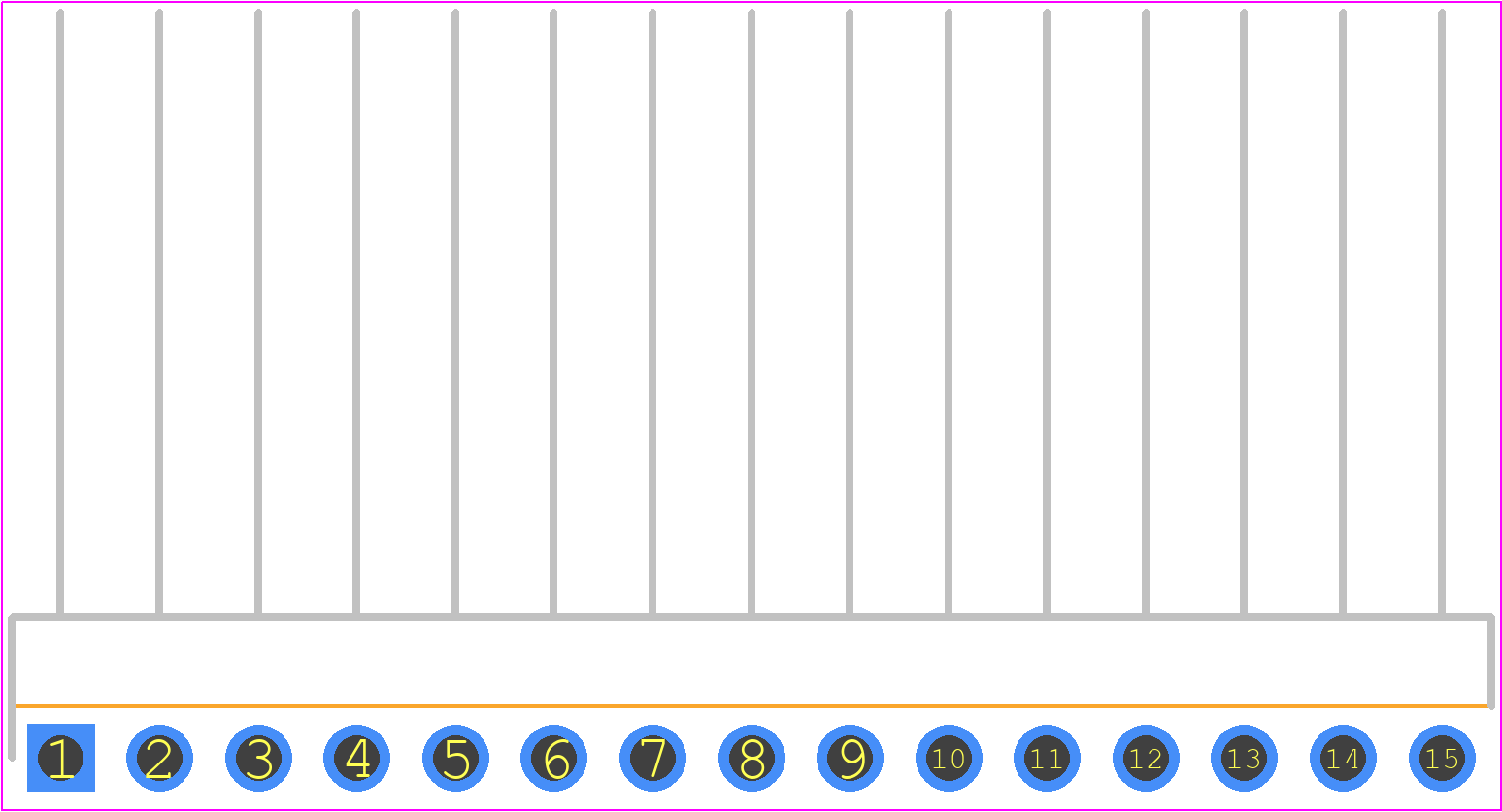 22-28-7150 - Molex PCB footprint - Header, Unshrouded - Right Angle PTH Pin - Header, Unshrouded - Right Angle PTH Pin - 22-28-7150