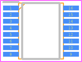 TBD62304AFNG,EL - Toshiba PCB footprint - Small Outline Packages - Small Outline Packages - SSOP16-P-225-0.65B